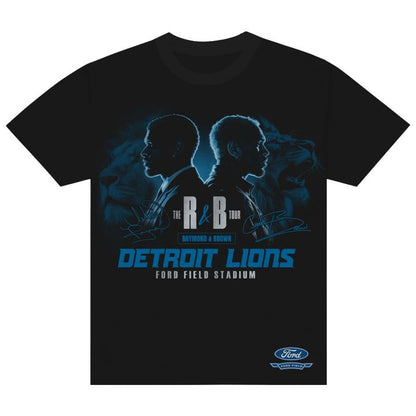 Detroit Lions x Usher & Chris Brown: The R&B Tour - Ford Field stadium Black T-shirt