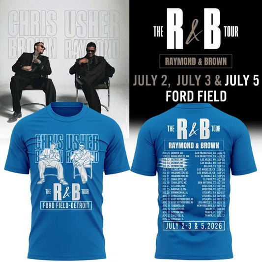 Exclusive Version White T-shirt Detroit x The R&B Tour 2026