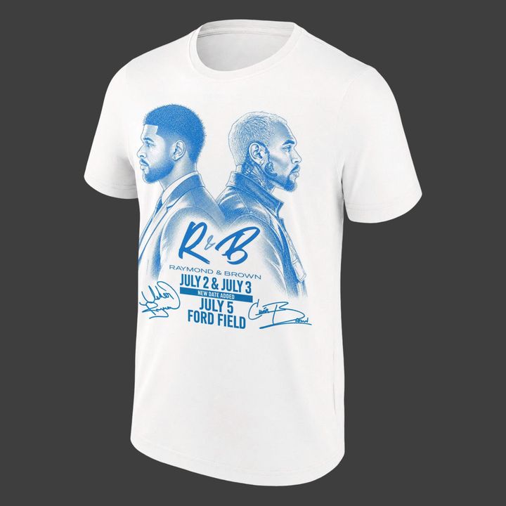 Exclusive Version White T-shirt Detroit x The R&B Tour 2026