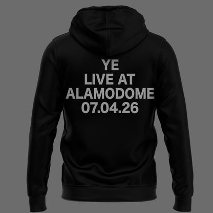 San Antonio Black HOODIE -2026 Ye Live Concert Tour Alamodome Stadium