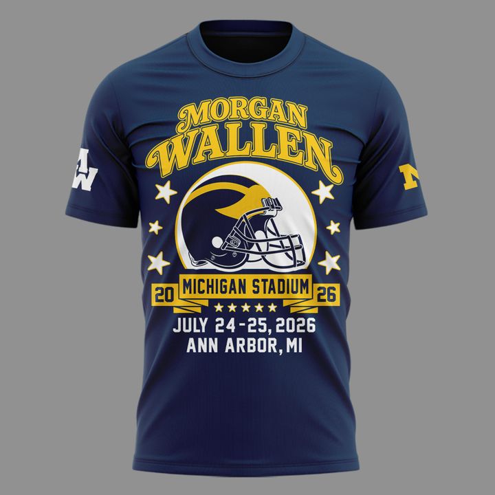 Morgan Wallen x Michigan Wolverines Football - Still The Problem Tour 2026 T-Shirt