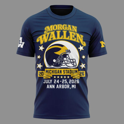 Morgan Wallen x Michigan Wolverines Football - Still The Problem Tour 2026 T-Shirt