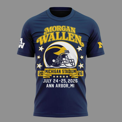 Morgan Wallen x Michigan Wolverines Football - Still The Problem Tour 2026 T-Shirt