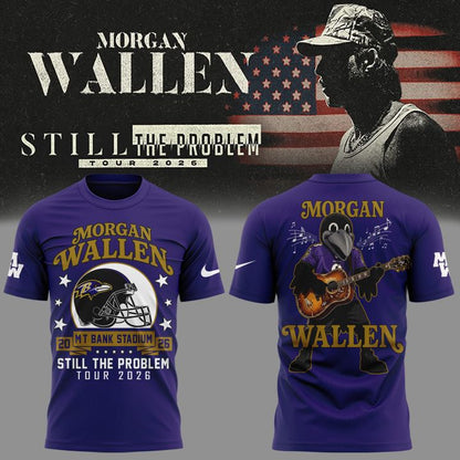 Morgan Wallen x Baltimore Ravens - Still The Problem Tour 2026 T-Shirt