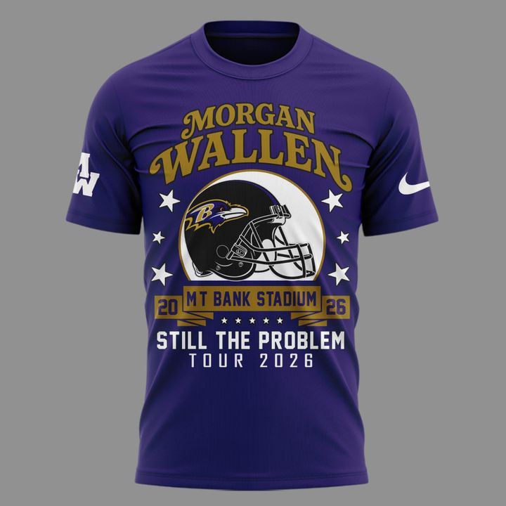 Morgan Wallen x Baltimore Ravens - Still The Problem Tour 2026 T-Shirt