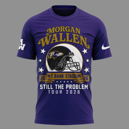 Morgan Wallen x Baltimore Ravens - Still The Problem Tour 2026 T-Shirt