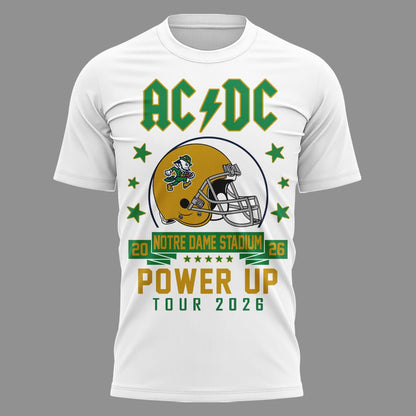 02. Exclusive AC/DC x Notre Dame Football - Power Up Tour 2026 T-Shirt