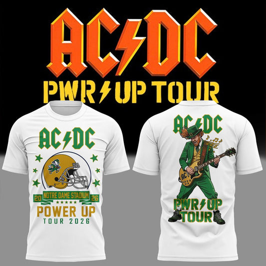 02. Exclusive AC/DC x Notre Dame Football - Power Up Tour 2026 T-Shirt