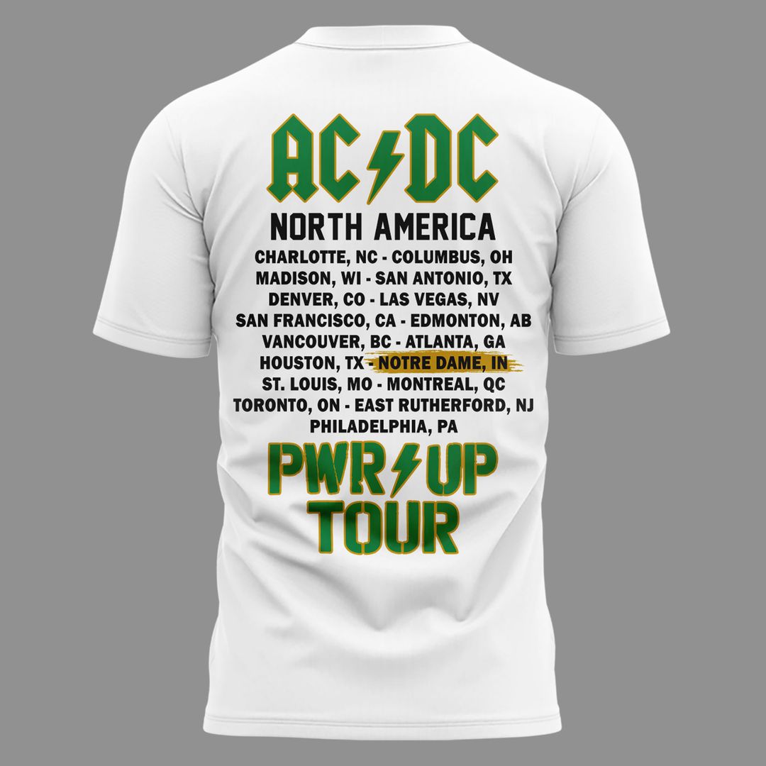 04. Limited Edition AC/DC x Notre Dame Football - Power Up Tour 2026 T-Shirt