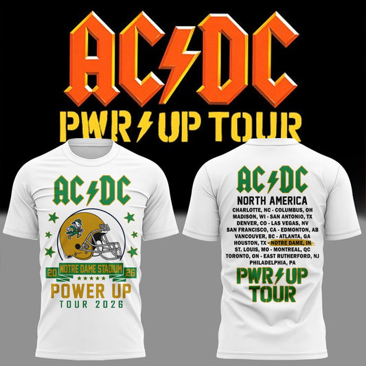 04. Limited Edition AC/DC x Notre Dame Football - Power Up Tour 2026 T-Shirt