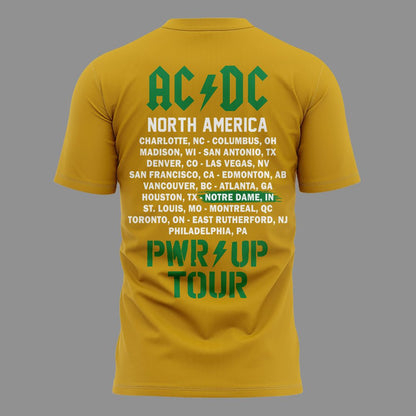 Exclusive Tshirt AC/DC x Notre Dame Football - Power Up Tour 2026 T-Shirt
