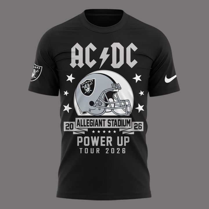 01. Perfect Tshirt AC/DC x Las Vegas Raiders - Power Up Tour 2026 T-Shirt
