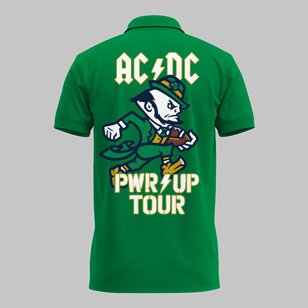 02.34. Exclusive Polo AC/DC x Notre Dame Football - Power Up Tour 2026 Polo Shirt