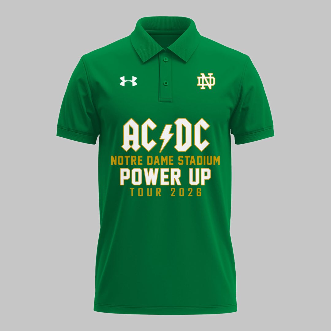 02.34. Exclusive Polo AC/DC x Notre Dame Football - Power Up Tour 2026 Polo Shirt