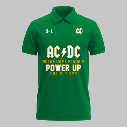 02.34. Exclusive Polo AC/DC x Notre Dame Football - Power Up Tour 2026 Polo Shirt