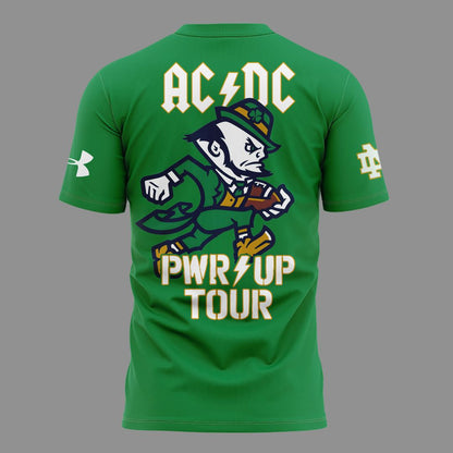002. Exclusive AC/DC x Notre Dame Football - Power Up Tour 2026 T-Shirt