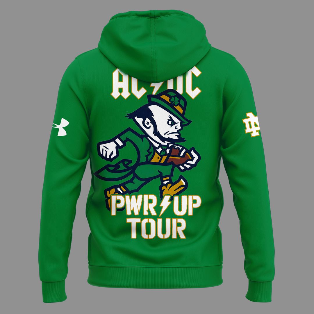 01.4. Limited Hoodie Power Up Tour 2026 - AC/DC x Notre Dame Football Hoodie