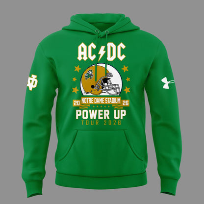 01.4. Limited Hoodie Power Up Tour 2026 - AC/DC x Notre Dame Football Hoodie