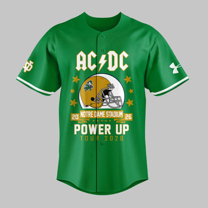 002. Special Power Up Tour 2026 - AC/DC x Notre Dame Football Jersey