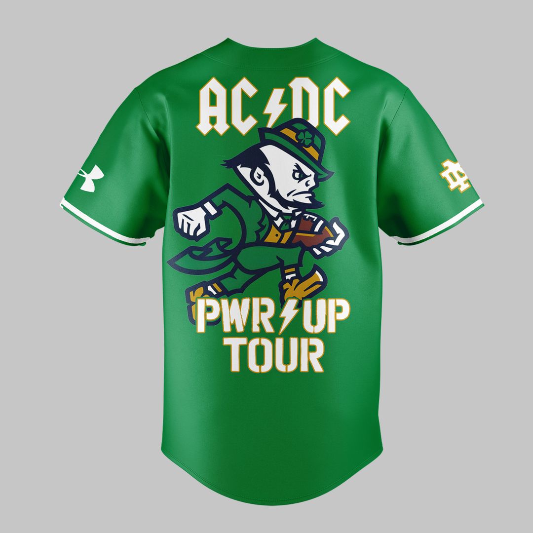 002. Special Power Up Tour 2026 - AC/DC x Notre Dame Football Jersey