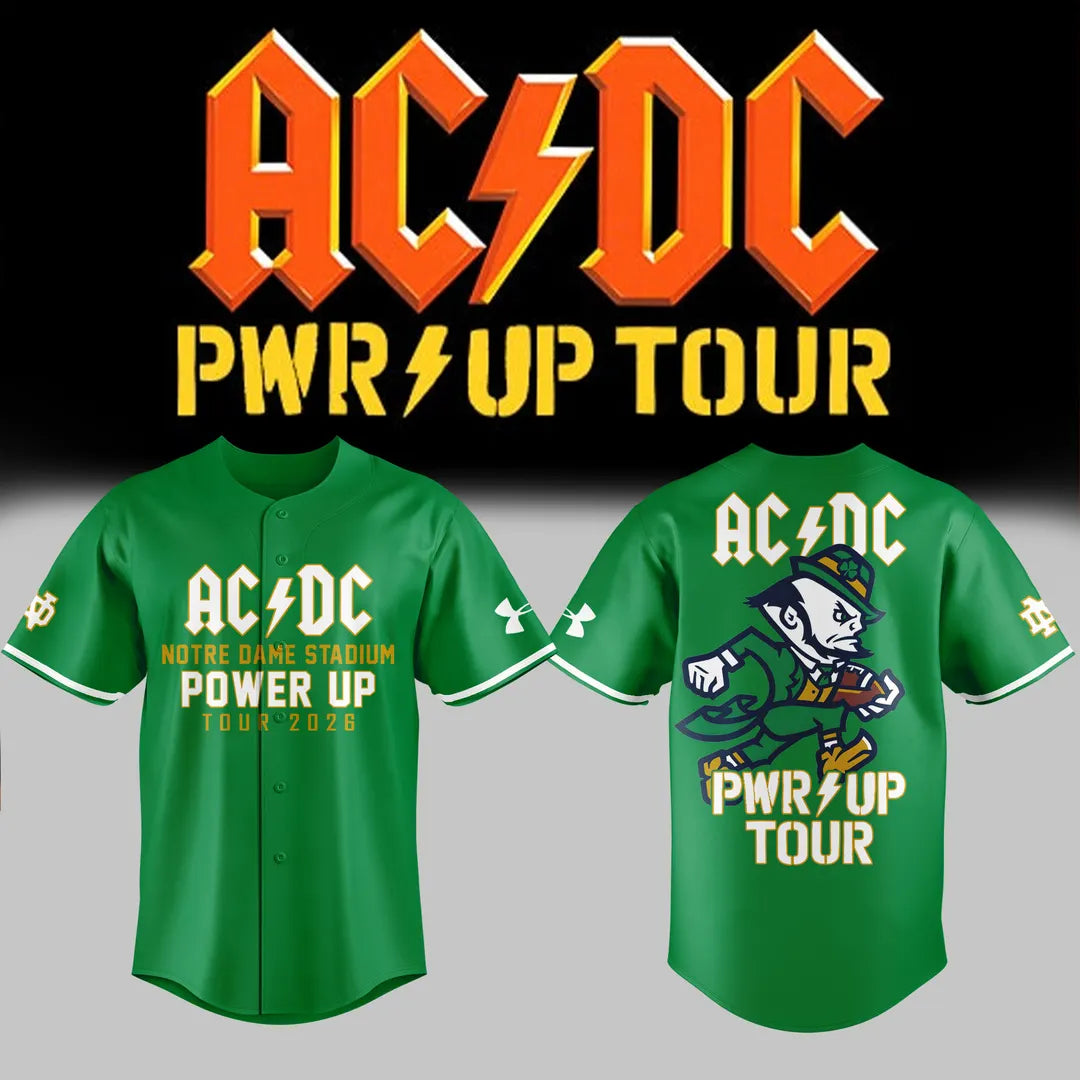 Exclusive Power Up Tour 2026 - AC/DC x Notre Dame Football Jersey