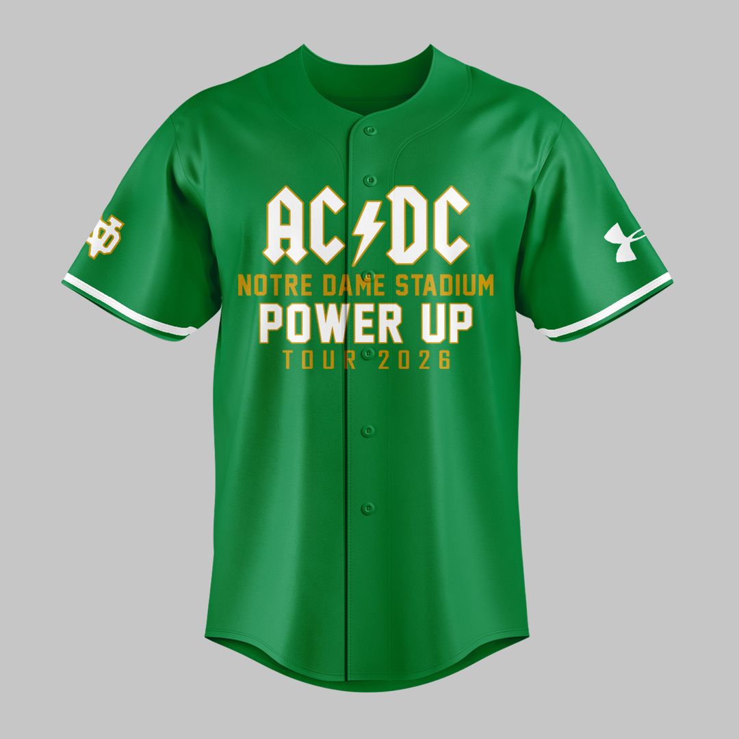 Exclusive Power Up Tour 2026 - AC/DC x Notre Dame Football Jersey