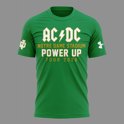 Limited Tshirt AC/DC x Notre Dame Football - Power Up Tour 2026 T-Shirt