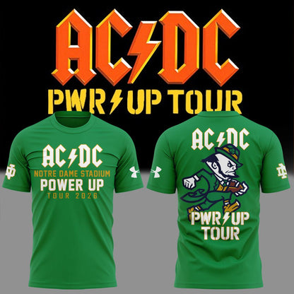 Limited Tshirt AC/DC x Notre Dame Football - Power Up Tour 2026 T-Shirt