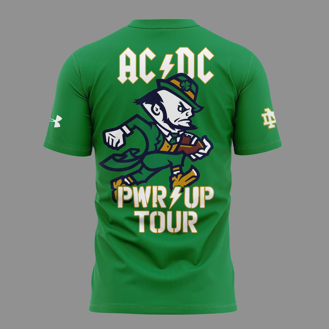 New Tshirt AC/DC x Notre Dame Football - Power Up Tour 2026 T-Shirt