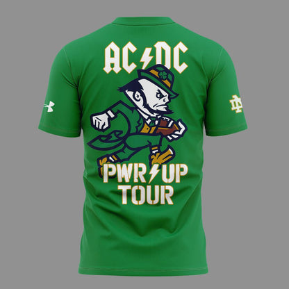New Tshirt AC/DC x Notre Dame Football - Power Up Tour 2026 T-Shirt