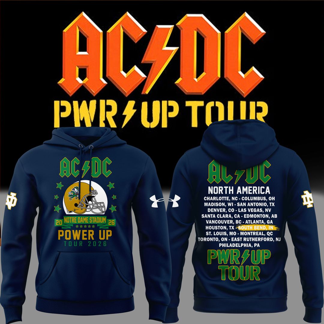 03.1. Special Hoodie AC/DC x Notre Dame Football - Power Up Tour 2026 Hoodie