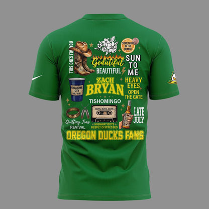 06. Zach Bryan x Oregon Football - With Heaven On Tour 2026 T-Shirt