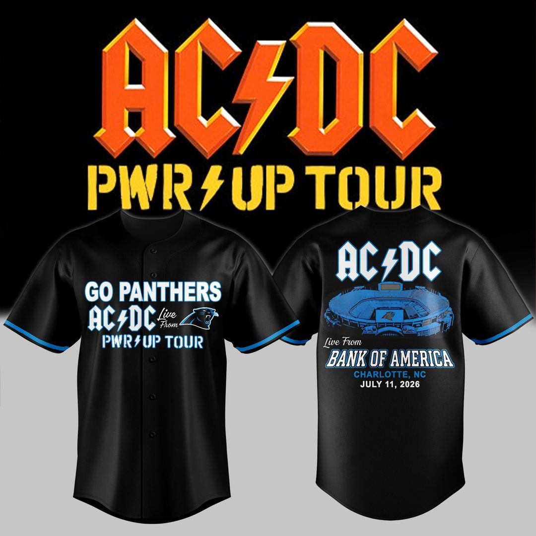 Limited Edition AC/DC x Carolina Panthers - Power Up Tour 2026 Jersey