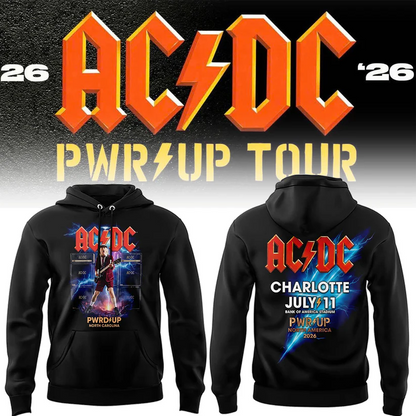 New Hoodie AC/DC Power Up Tour 2026 At Bank of America Stadium Hoodie