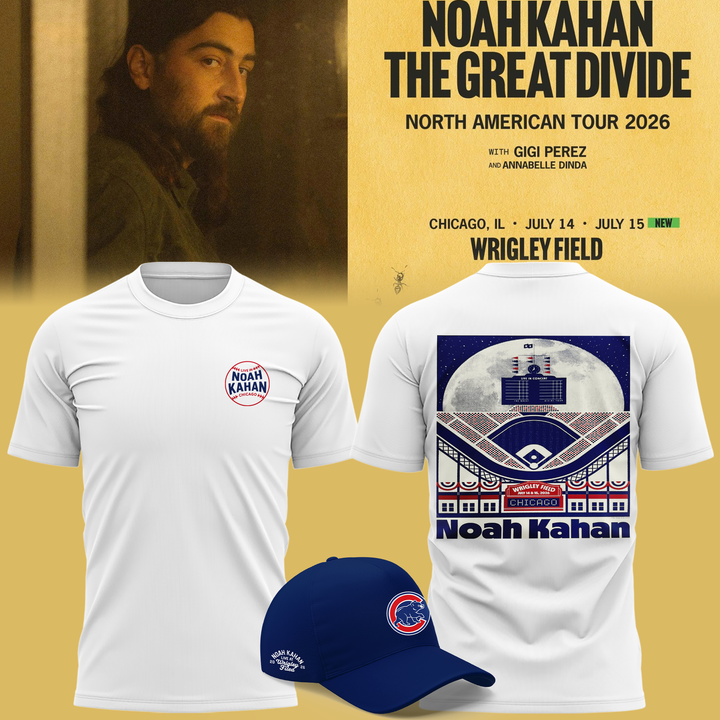 Chicago Cubs x Noah Kahan : The Great Divide Tour White Tee 2026