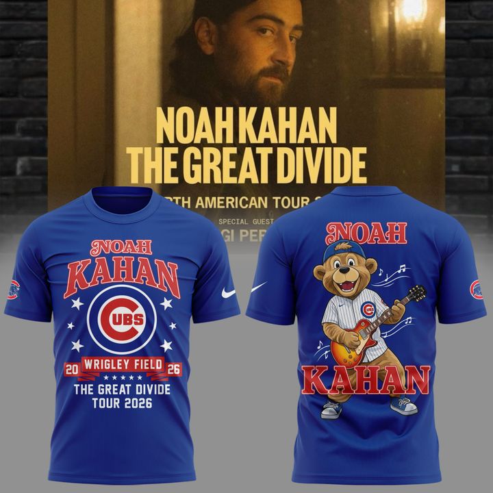 Newest Shirt Noah Kahan x Chicago Cubs - Wrigley Field Event Shirt - The Great Divide Tour 2026 T-Shirt