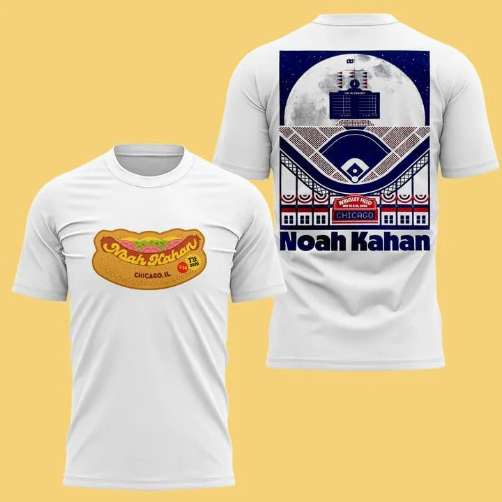 Perfect 2026 Noah Kahan x Chicago Cubs - The Great Divide Tour 2026 T-Shirt