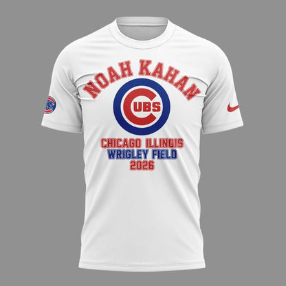 White Shirt Noah Kahan x Chicago Cubs - The Great Divide Tour 2026 T-Shirt