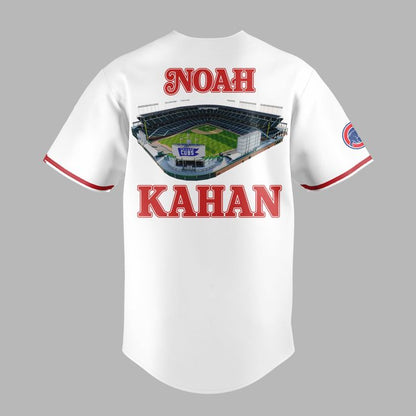 White Jersey Noah Kahan x Chicago Cubs - The Great Divide Tour 2026 Baseball Jersey