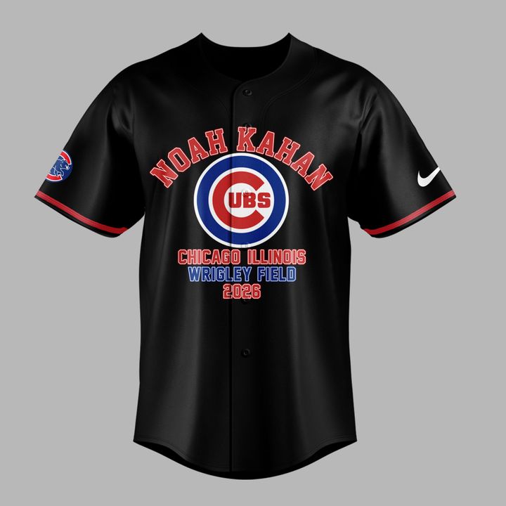 New Black Jersey Noah Kahan x Chicago Cubs - The Great Divide Tour 2026 Baseball Jersey