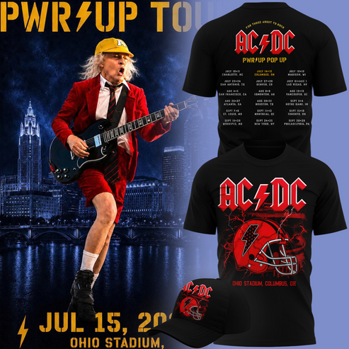 Limited Edition POWER UP Tour 2026 At Ohio Stadium T-Shirt