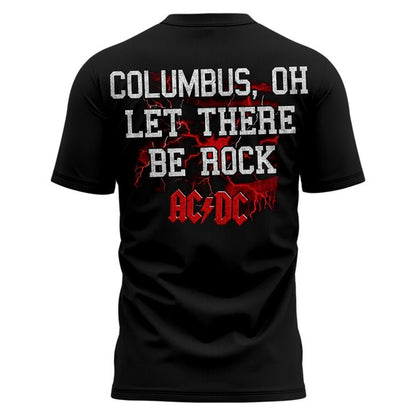 AC/DC x Ohio State Buckeyes Football - Power Up Tour 2026 Black T-Shirt