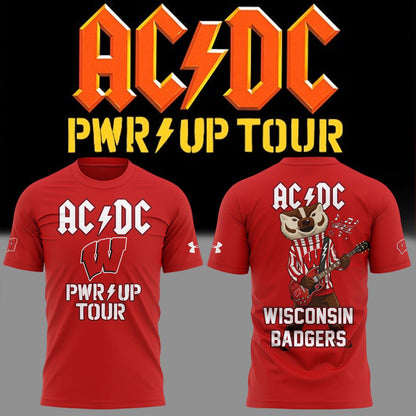 02.1. New Shirt AC/DC x Wisconsin Football - Power Up Tour 2026 T-Shirt