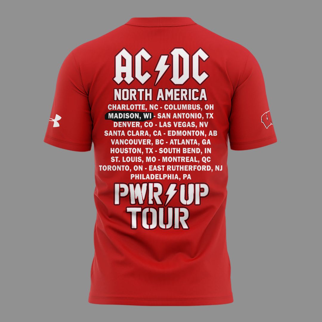 02.6. Limited Edition AC/DC x Wisconsin Football - Power Up Tour 2026 T-Shirt