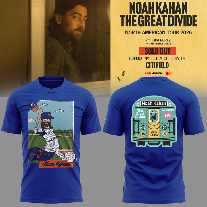 21. New Edition Noah Kahan x New York Mets - The Great Divide Tour 2026 T-Shirt