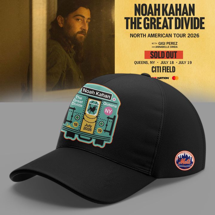 24. Exclusive Black Shirt Noah Kahan x New York Mets - The Great Divide Tour 2026 T-Shirt