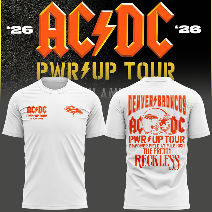 Exclusive Version Denver Broncos x PWR/UP TOUR Tshirt 2026