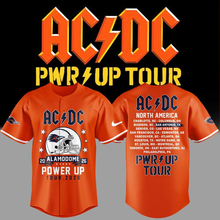 10. Perfect Shirt AC/DC x UTSA Roadrunners Football - Power Up Tour 2026 Jersey