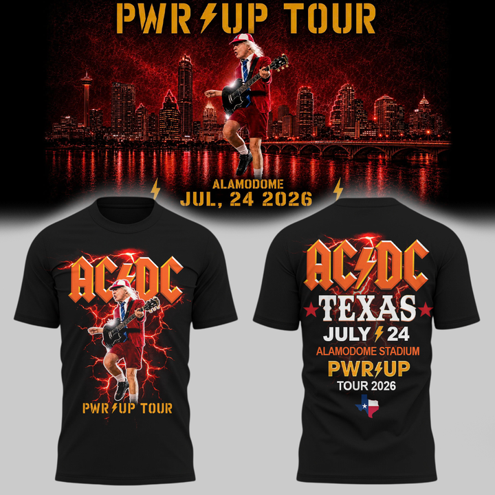 08. Exclusive AC/DC x UTSA Roadrunners Football - Power Up Tour 2026 T-Shirt