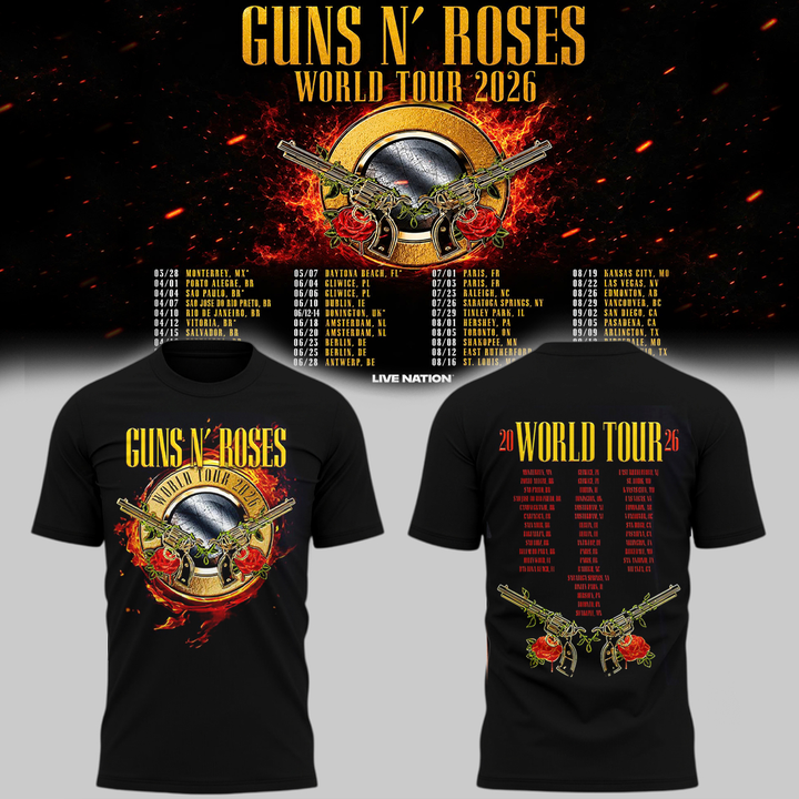 03. Exclusive Guns N' Roses - World Tour 2026 T-Shirt